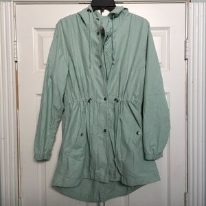 JCrew Fact mint green anorak Med